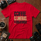 Coffee, Cameras & Creatures T-shirt