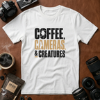 Coffee, Cameras & Creatures T-shirt