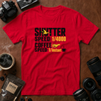 Shutter Speed, Coffee Speed T-shirt