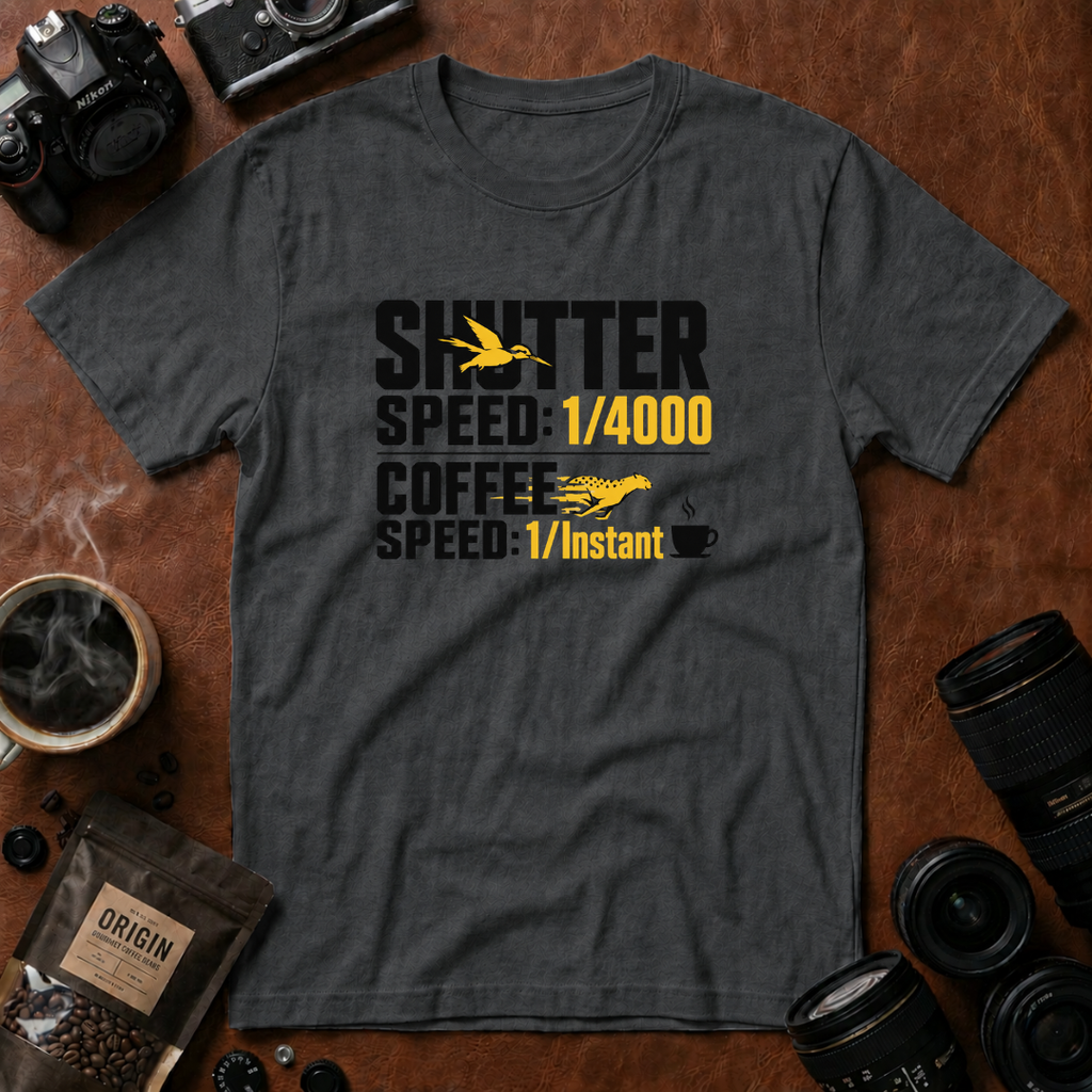 Shutter Speed, Coffee Speed T-shirt