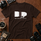 Telephoto Lens With Coffee Motif T-shirt