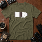 Telephoto Lens With Coffee Motif T-shirt