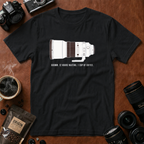 Telephoto Lens With Coffee Motif T-shirt