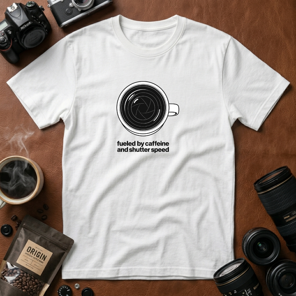 Fueled By Caffeine and Shutter Speed T-shirt