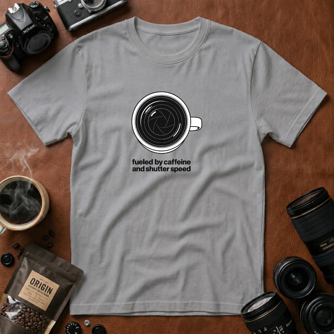Fueled By Caffeine and Shutter Speed T-shirt