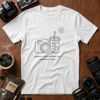 Camera, Iced Coffee, Sun. Summer’s Here T-shirt