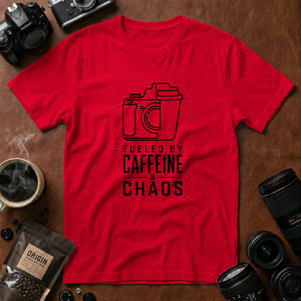 Fueled by Caffeine & Chaos T-shirt (Variation 2)