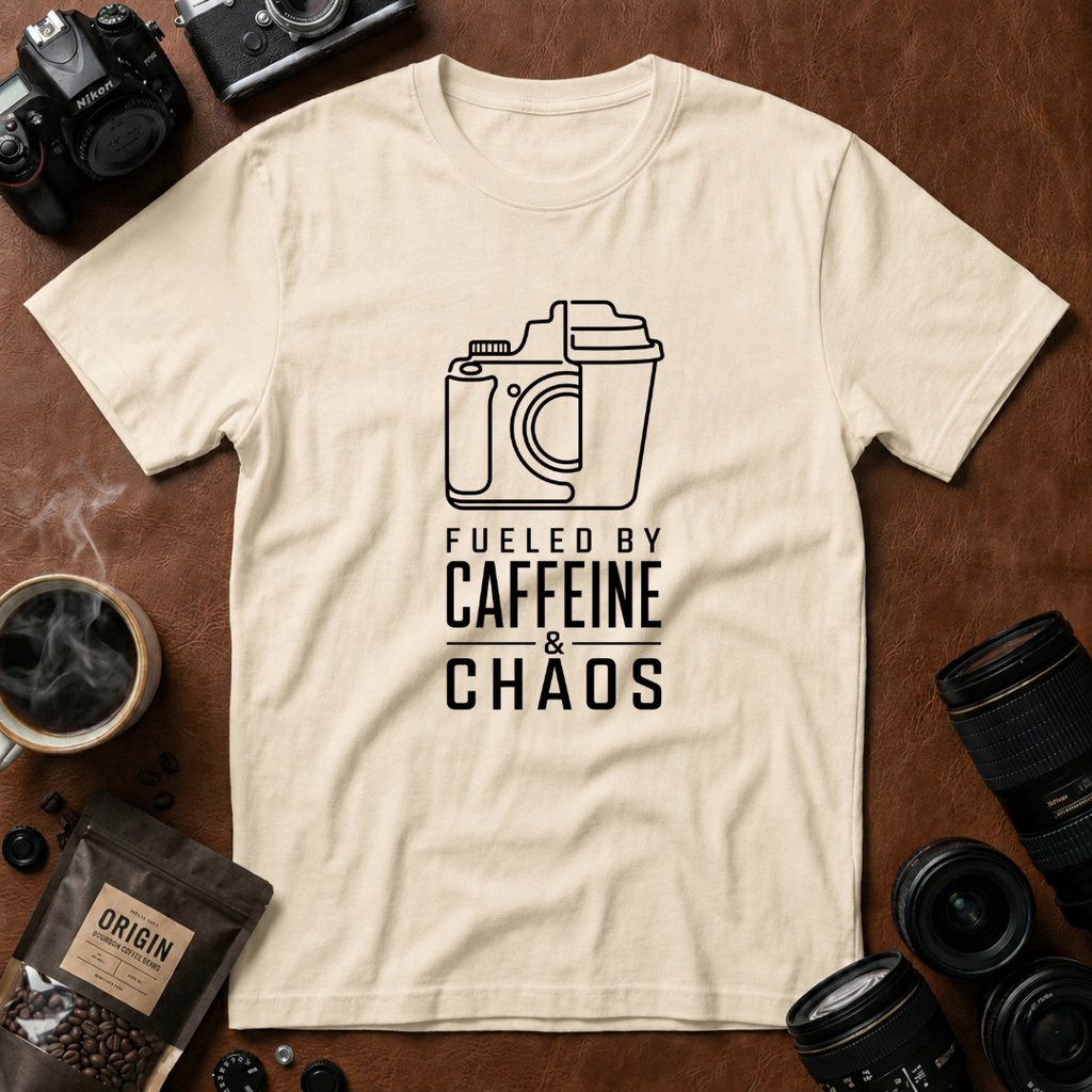 Fueled by Caffeine & Chaos T-shirt (Variation 2)