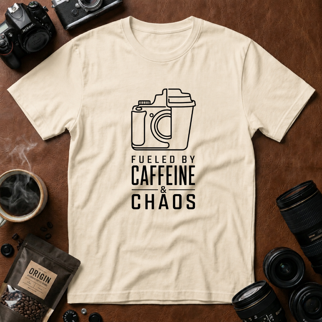 Fueled by Caffeine & Chaos T-shirt (Variation 2)