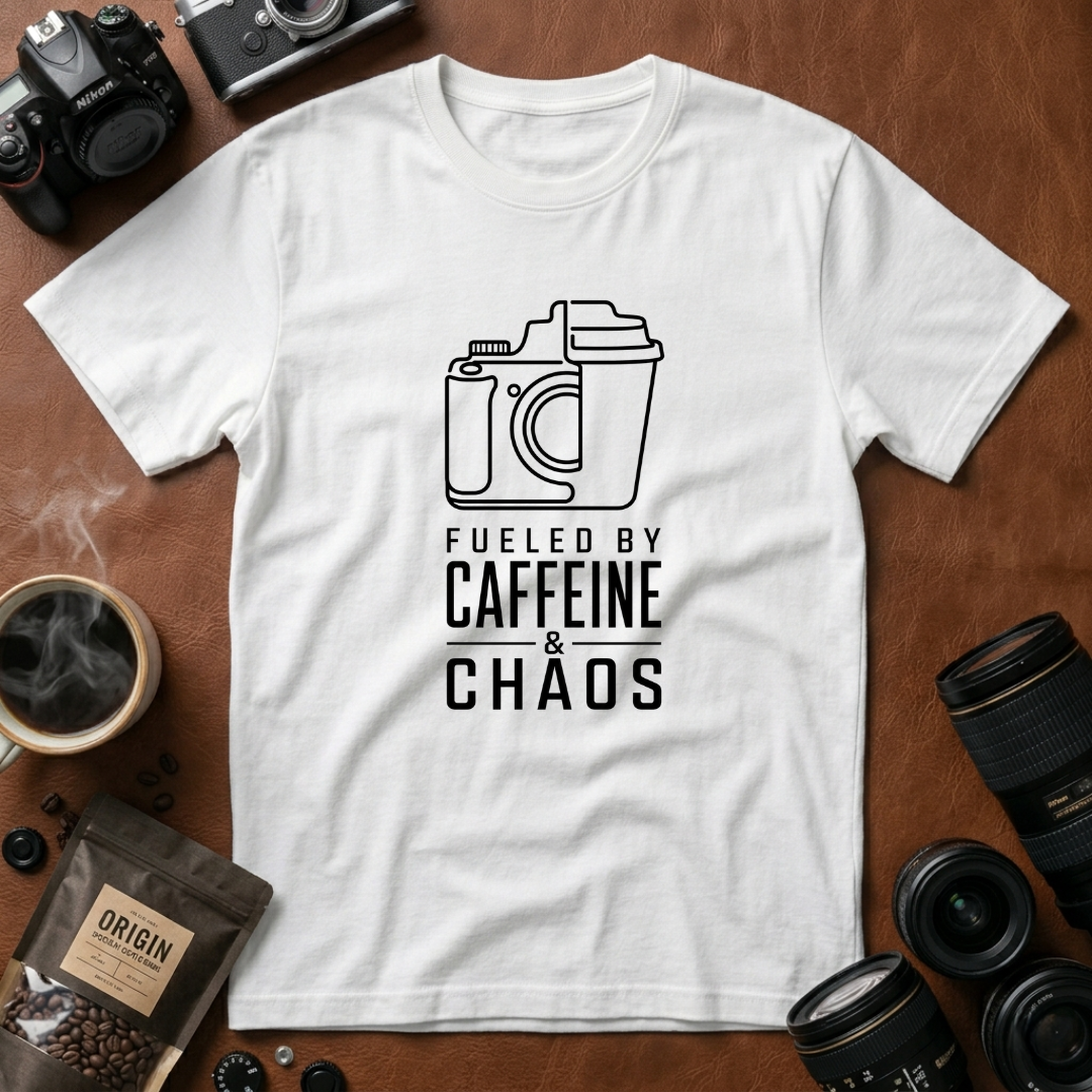 Fueled by Caffeine & Chaos T-shirt (Variation 2)