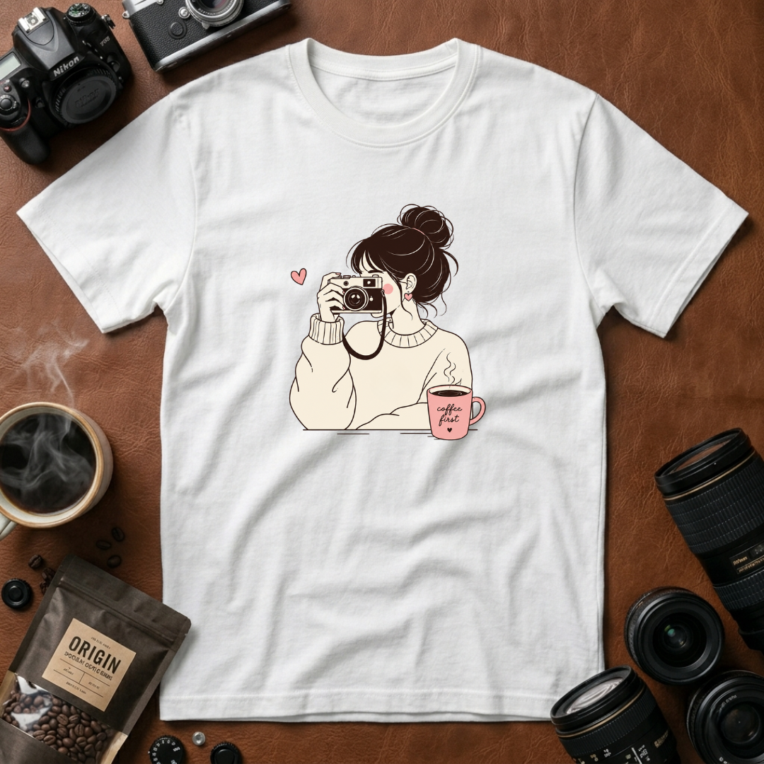 Cafe Vibes & Photography Moments T-shirt