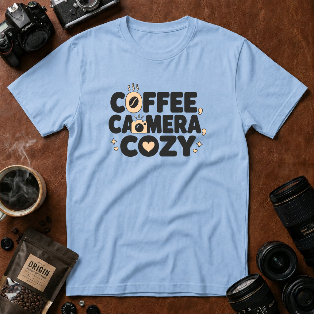 Coffee Camera Cozy Vibes T-shirt
