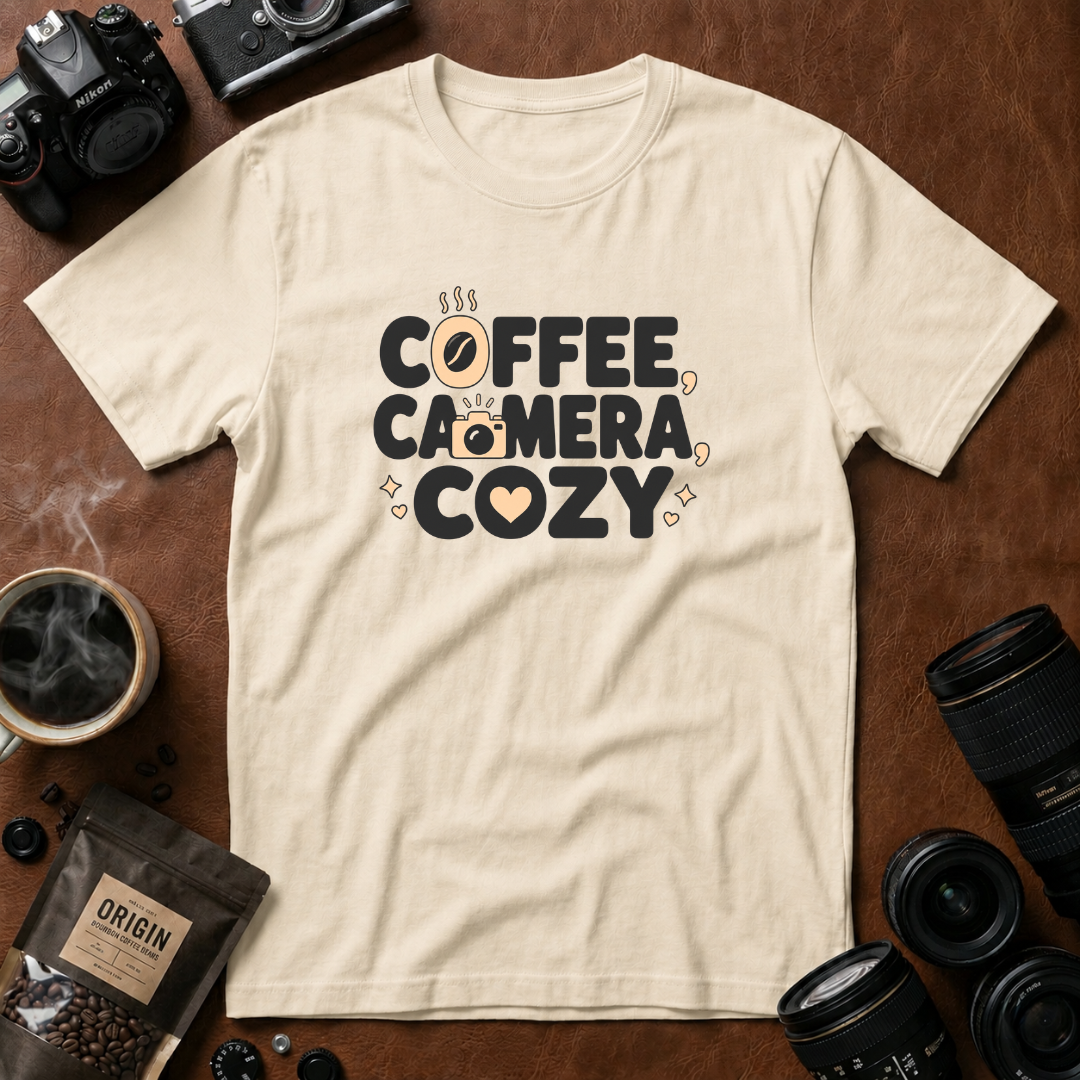 Coffee Camera Cozy Vibes T-shirt