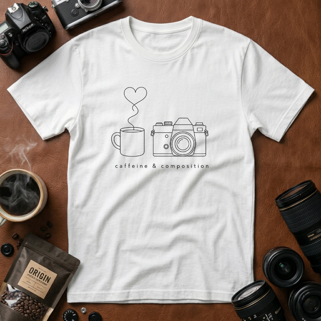 Caffeine & Composition in Minimal Design T-shirt