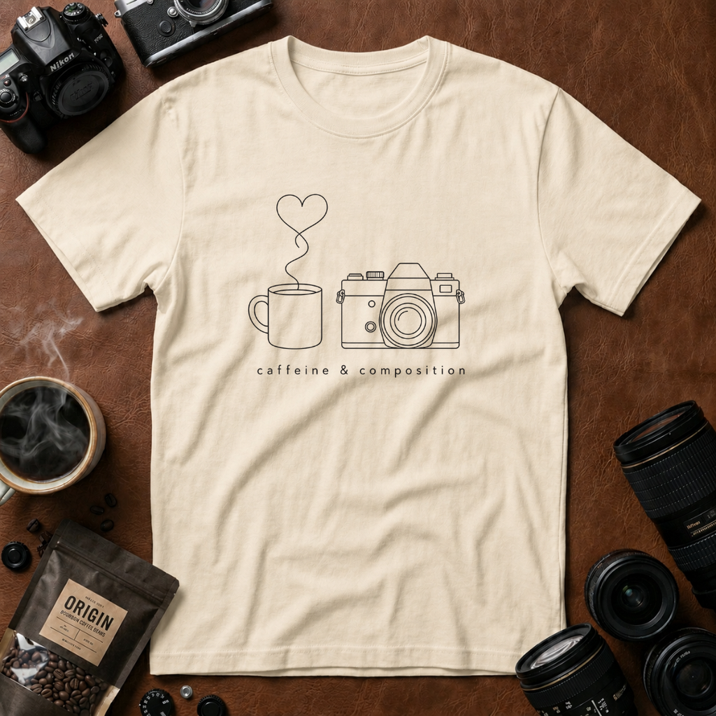 Caffeine & Composition in Minimal Design T-shirt
