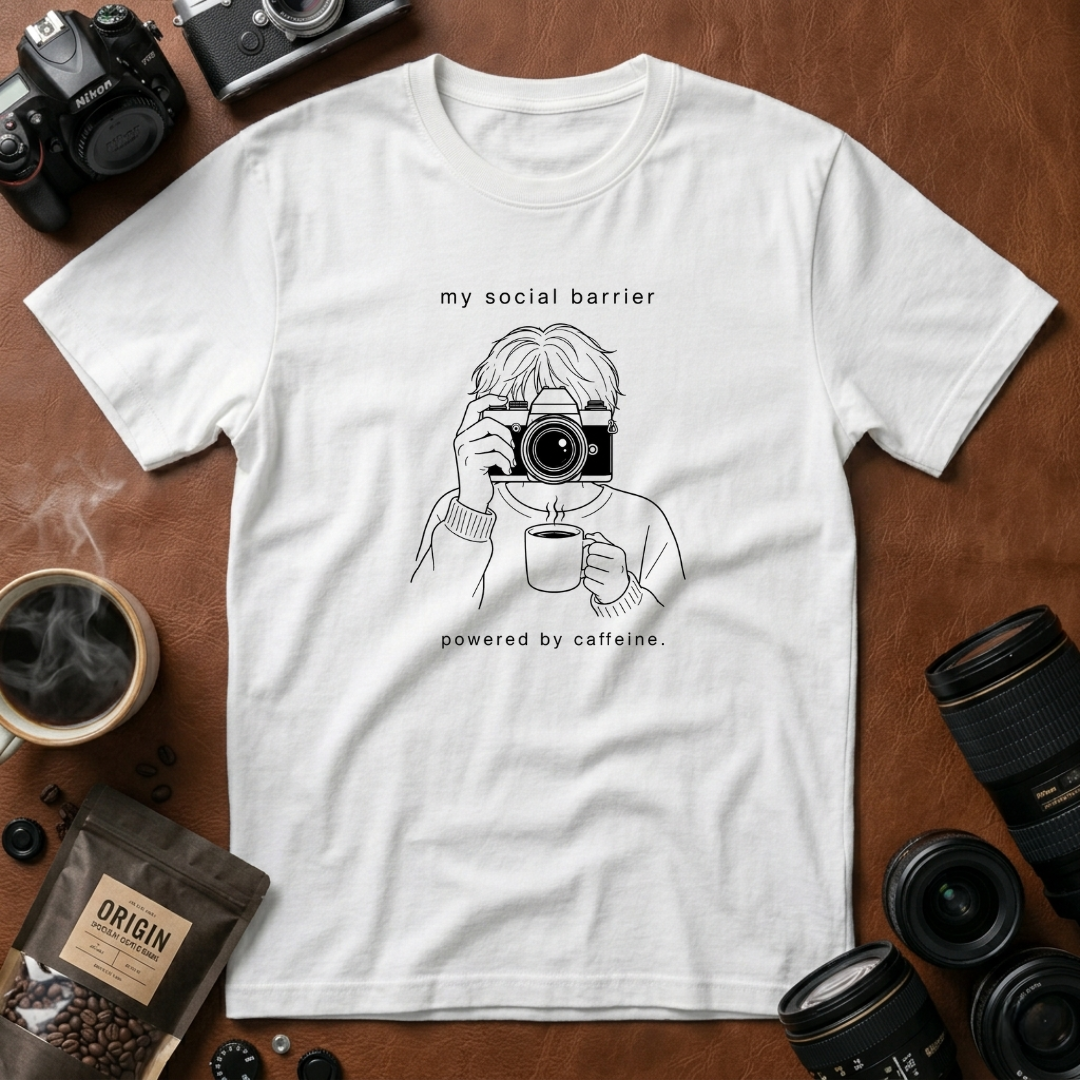 My Social Barrier Powered by Caffeine T-shirt
