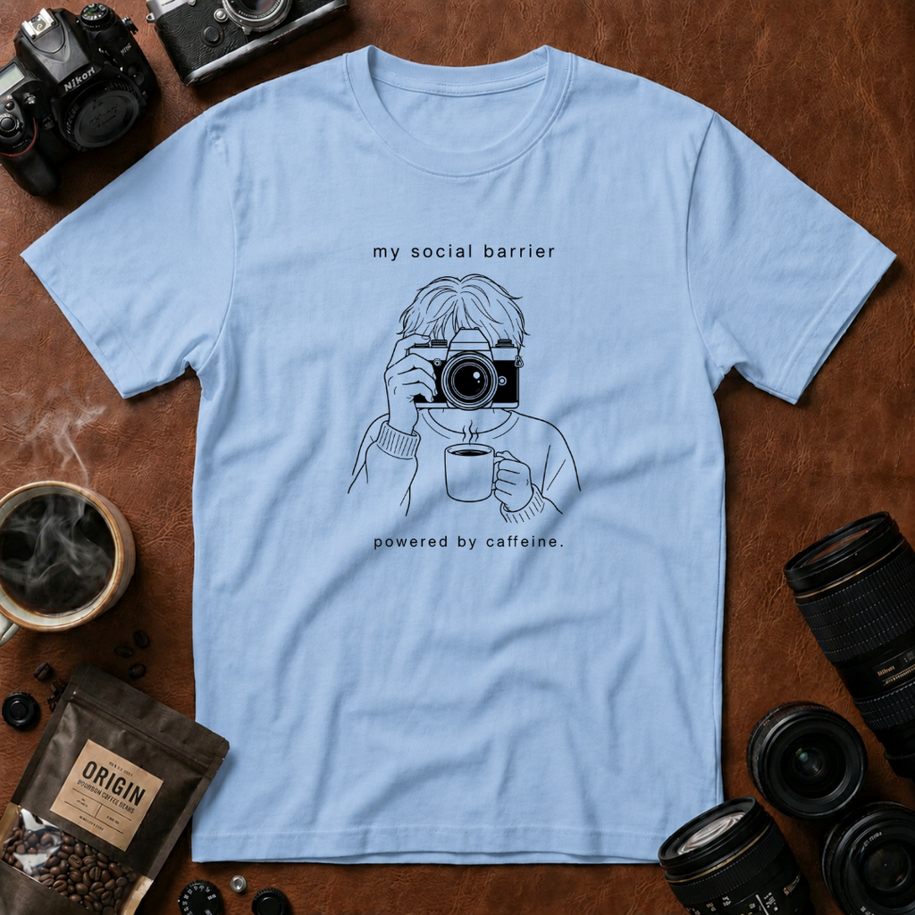 My Social Barrier Powered by Caffeine T-shirt