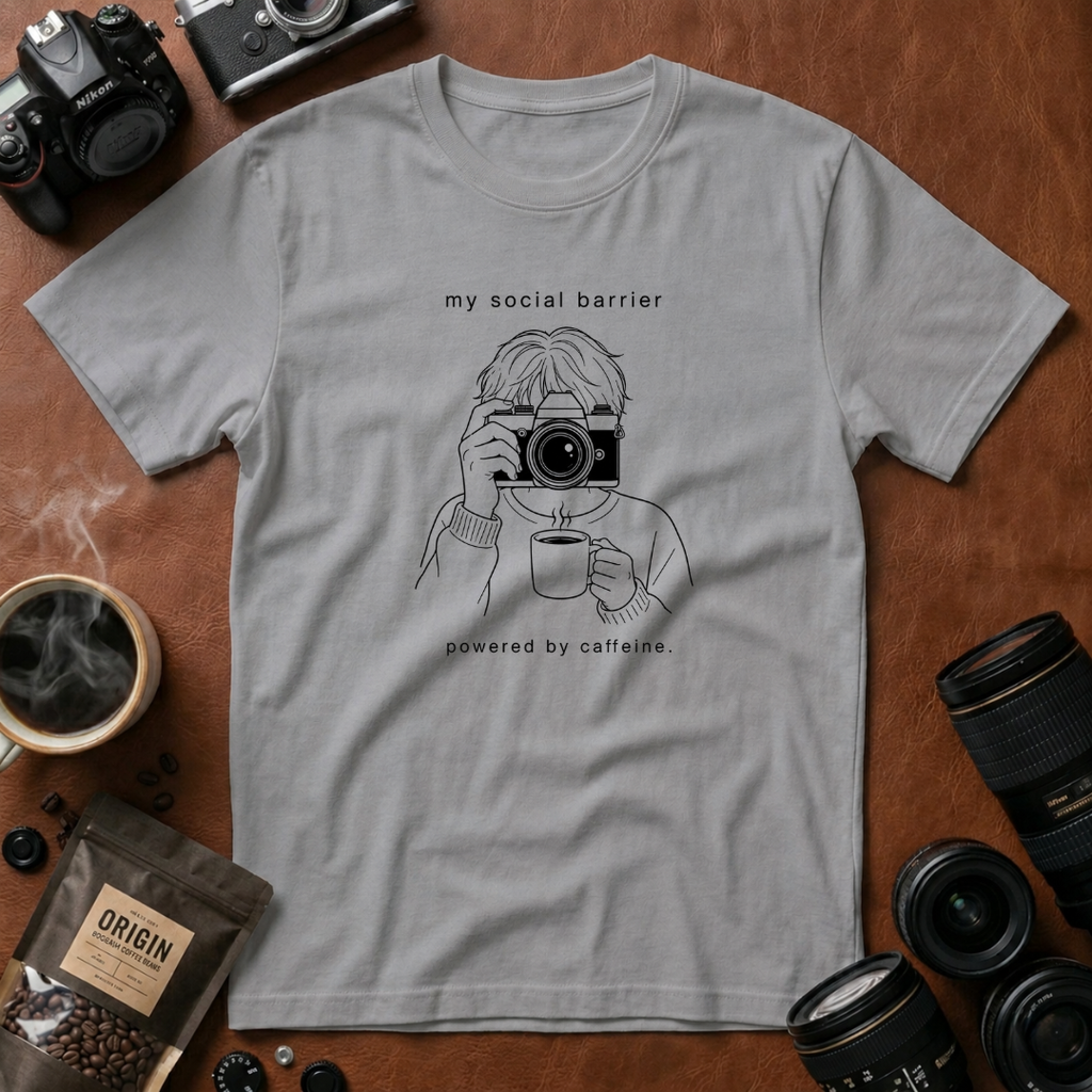My Social Barrier Powered by Caffeine T-shirt