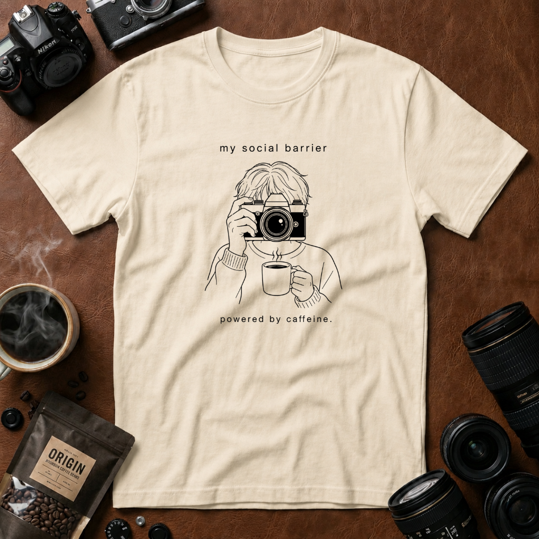 My Social Barrier Powered by Caffeine T-shirt