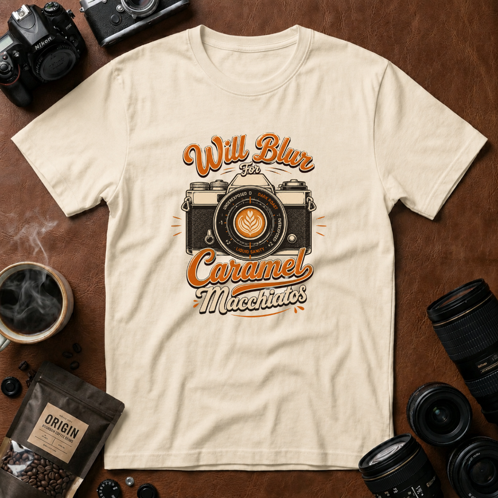 Will Blur For Caramel Macchiatos T-shirt