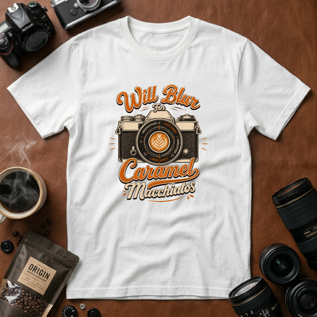 Will Blur For Caramel Macchiatos T-shirt