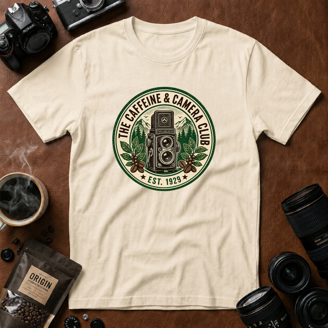 The Caffeine & Camera Club T-shirt
