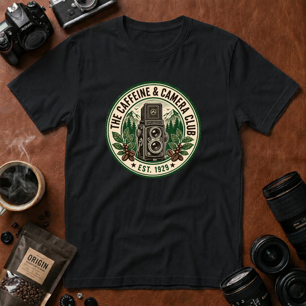 The Caffeine & Camera Club T-shirt