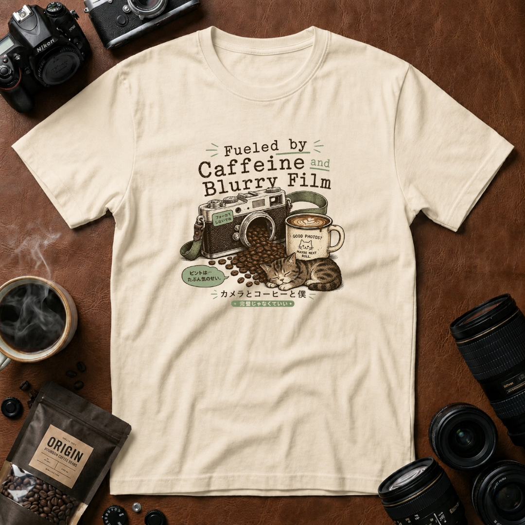 Caffeine, Cameras & Cozy Vibes T-shirt