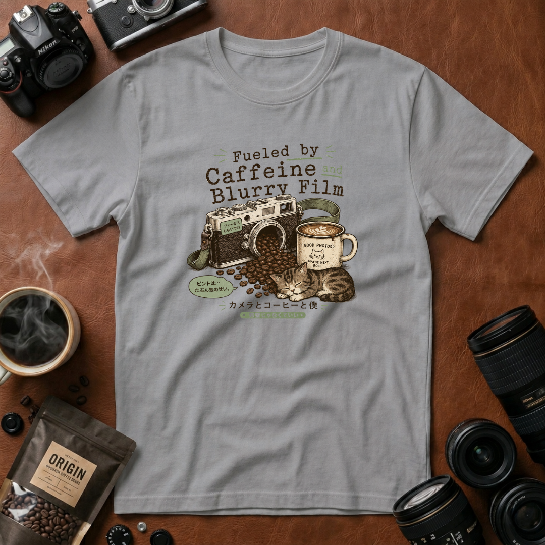 Caffeine, Cameras & Cozy Vibes T-shirt