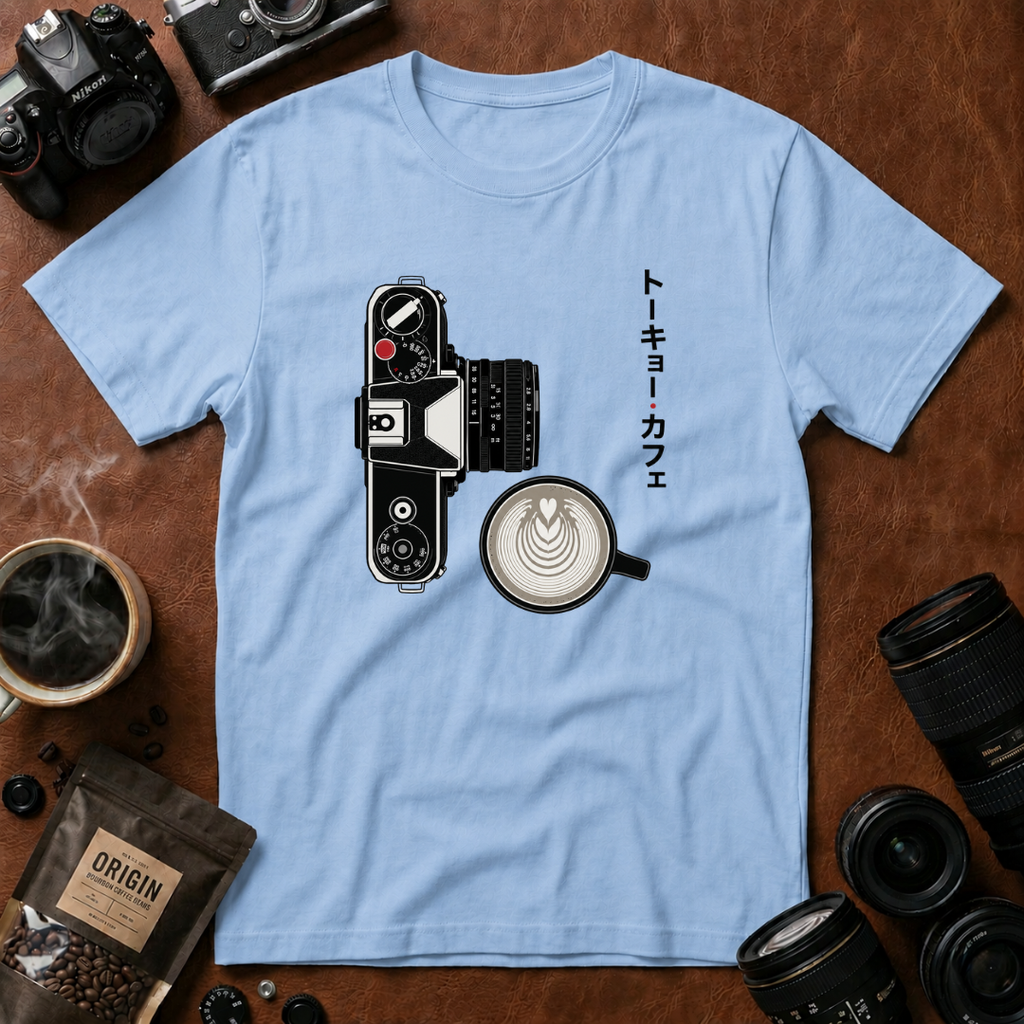 Coffee & Camera in Tokyo style T-shirt
