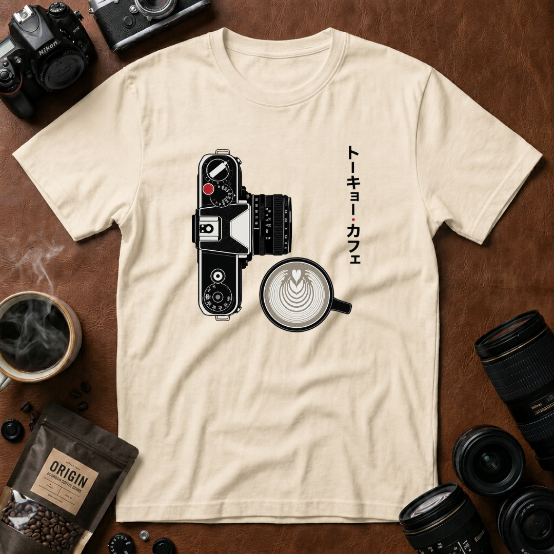 Coffee & Camera in Tokyo style T-shirt