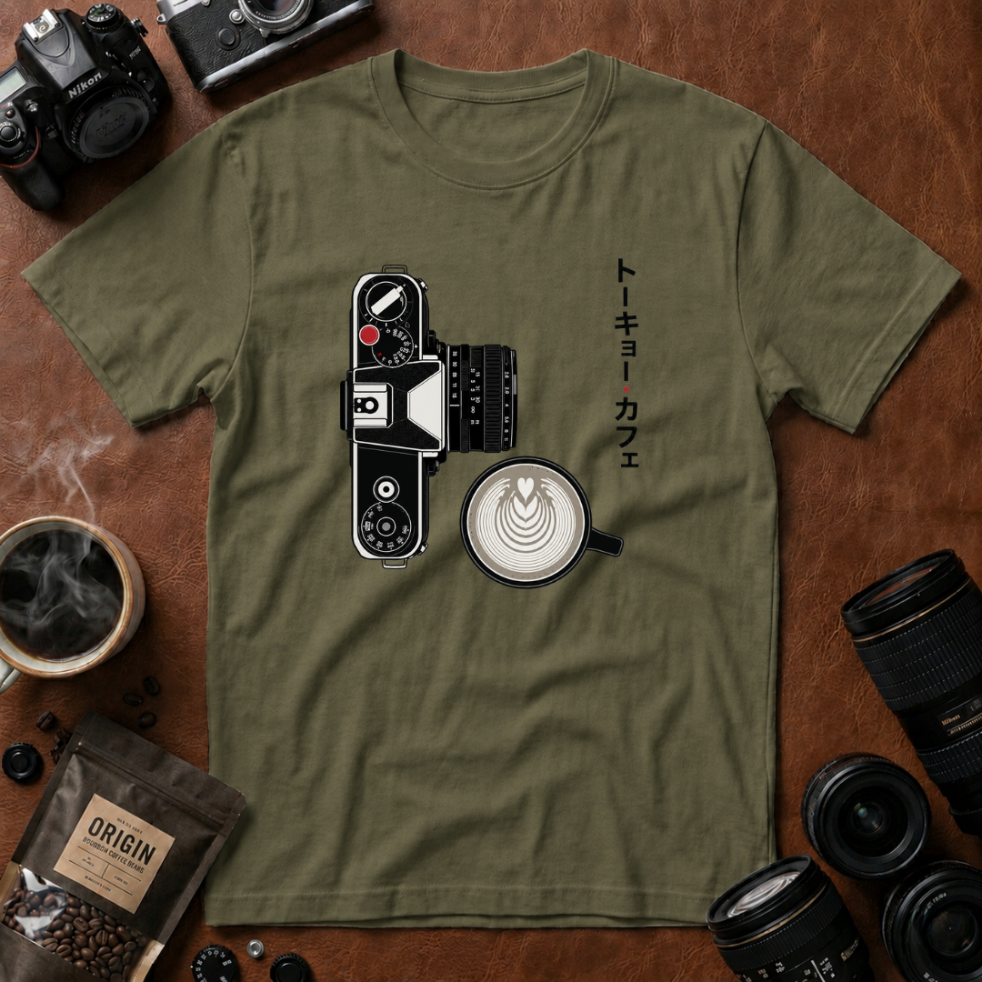 Coffee & Camera in Tokyo style T-shirt