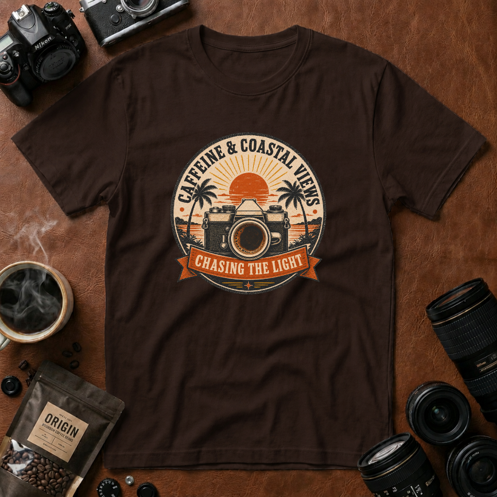 Caffeine & Coastal Views T-shirt