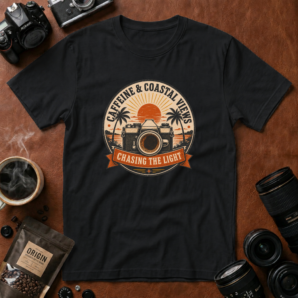 Caffeine & Coastal Views T-shirt