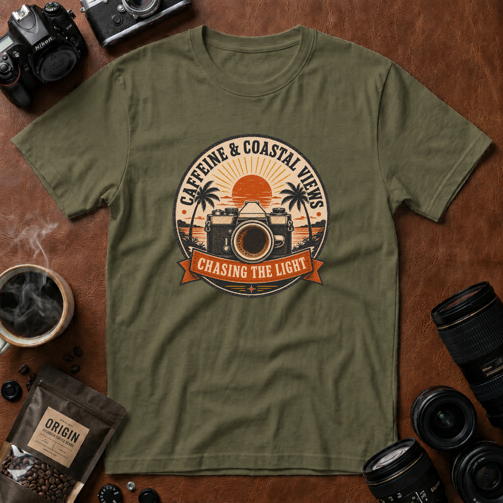 Caffeine & Coastal Views T-shirt