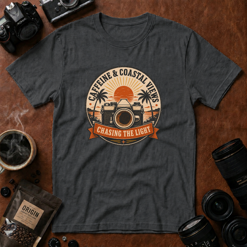 Caffeine & Coastal Views T-shirt