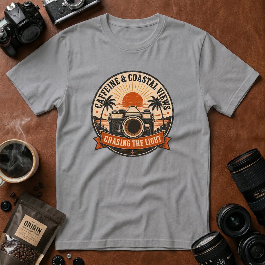 Caffeine & Coastal Views T-shirt