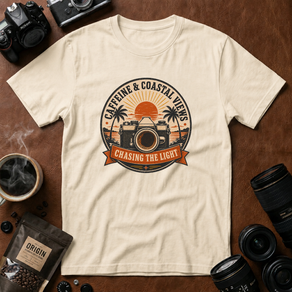 Caffeine & Coastal Views T-shirt