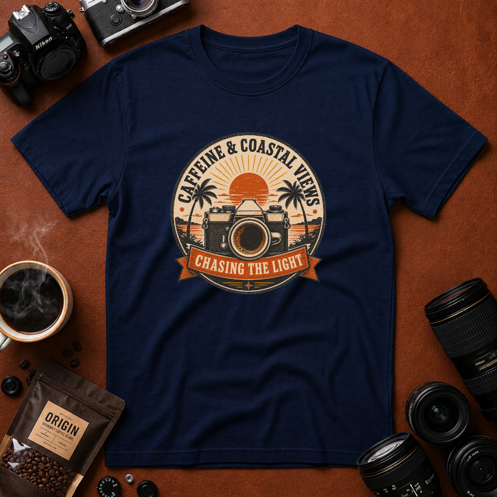 Caffeine & Coastal Views T-shirt