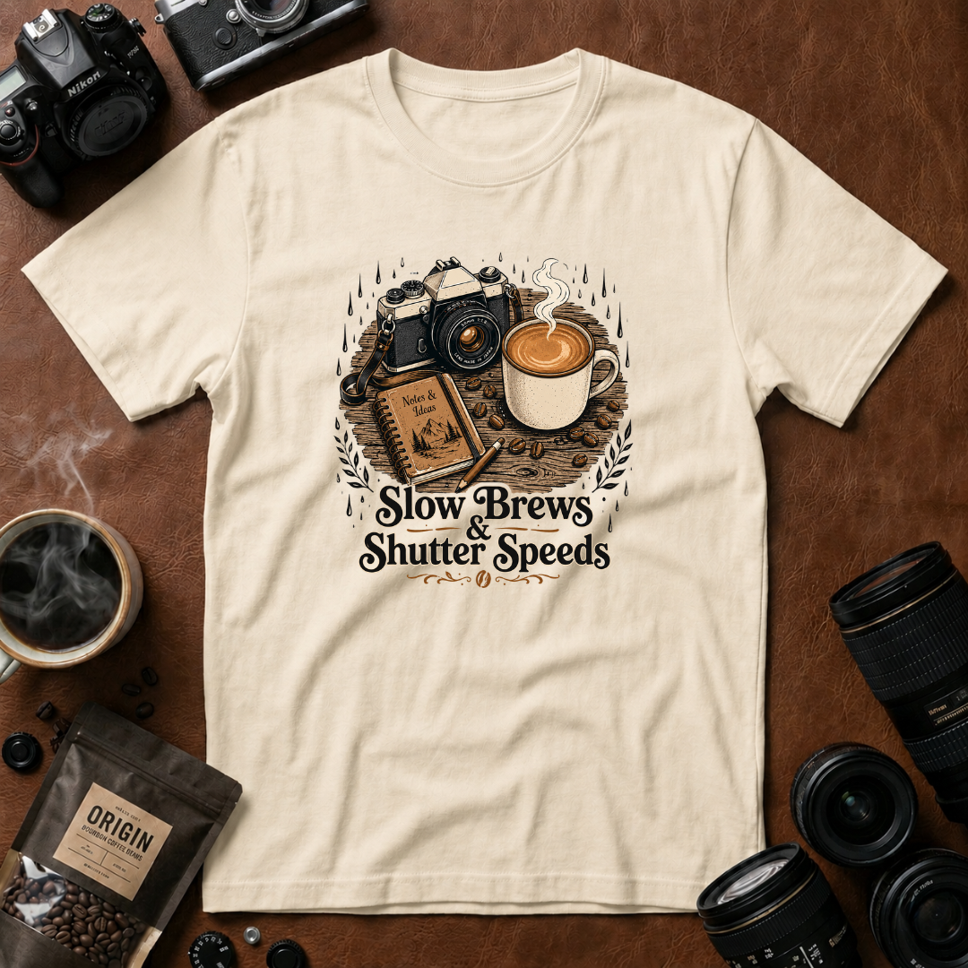 Slow Brews & Shutter Speeds T-shirt