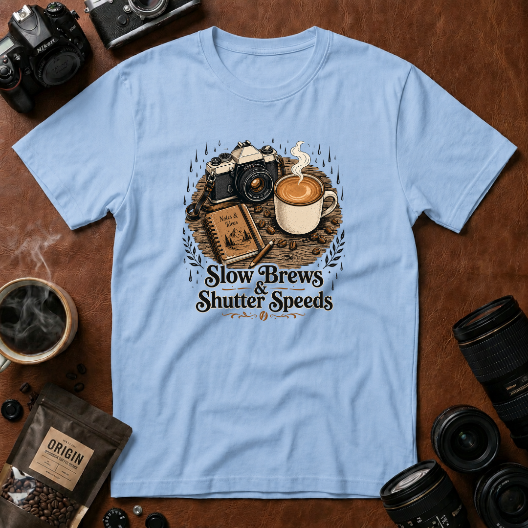 Slow Brews & Shutter Speeds T-shirt