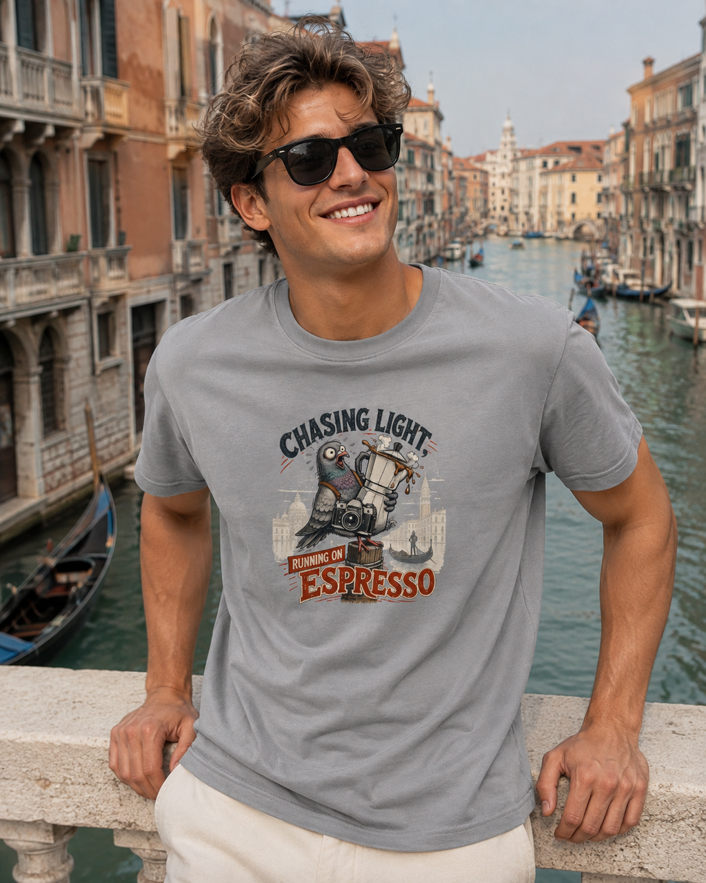 Chasing Light, Running on Espresso Tee