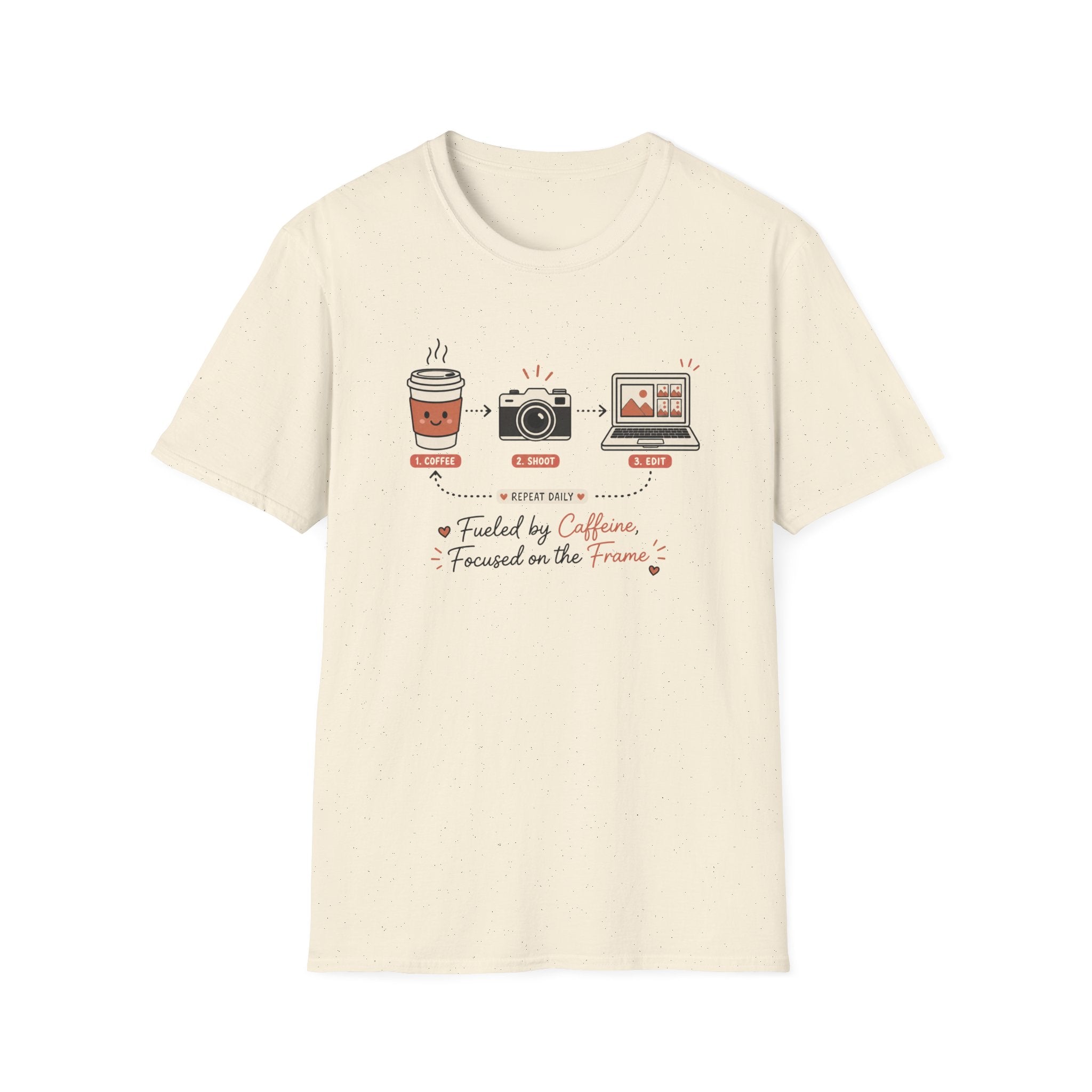 Caffeine-powered Creative Workflow Cycle T-shirt
