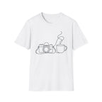 Camera & Cup Line Art T-Shirt