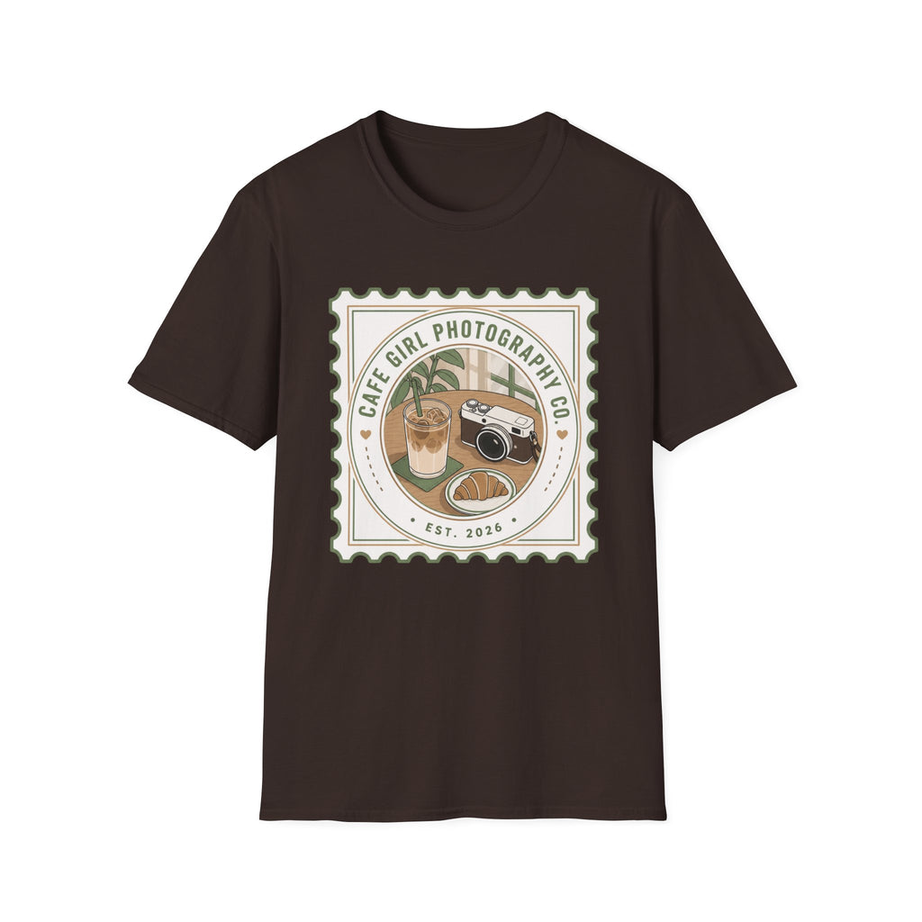 Cafe Girl Photography Badge T-shirt