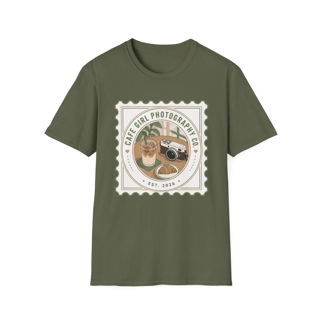 Cafe Girl Photography Badge T-shirt
