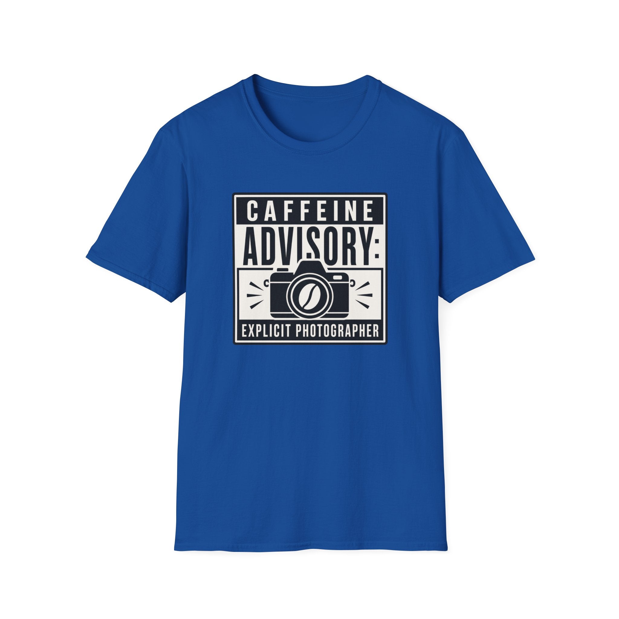 Caffeine Advisory Explicit Photographer T-shirt