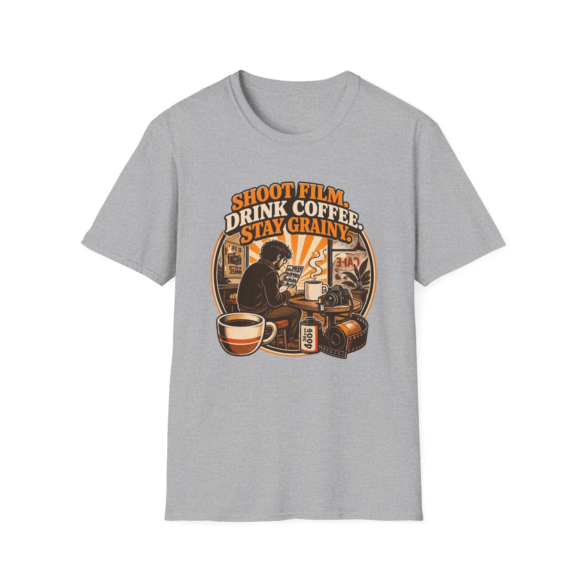 Shoot Film Drink Coffee Stay Grainy T-Shirt