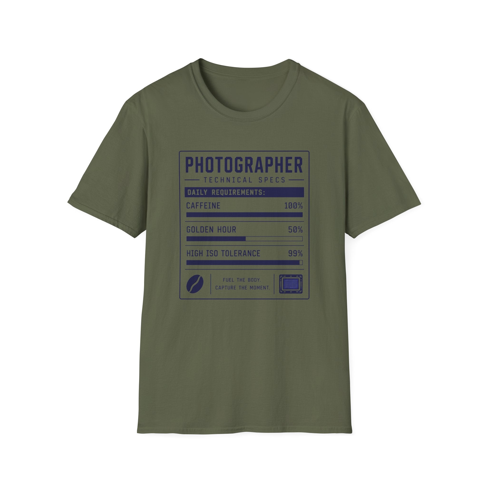 Photographer Nutritional Label T-Shirt