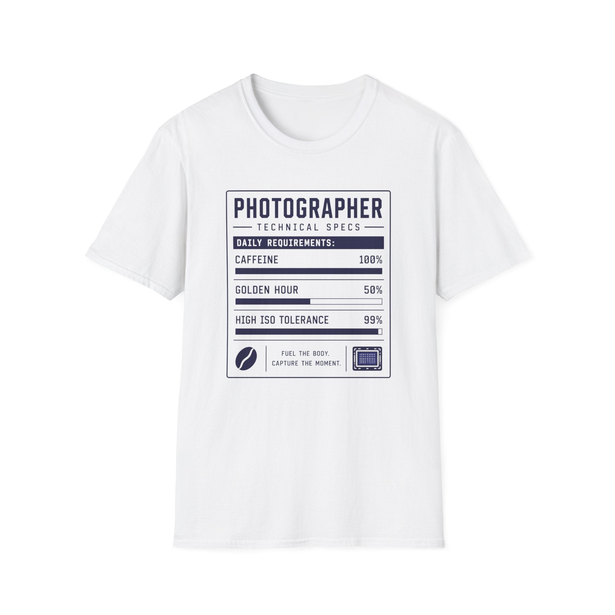 Photographer Nutritional Label T-Shirt